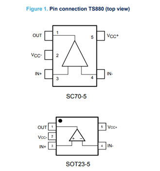 STMicroelectronics TS880/TS883 Nanopower-Open-Drain-Komparator