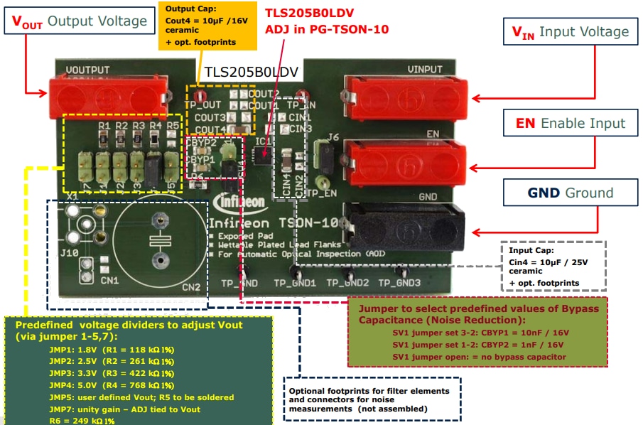 Infineon Technologies TLS205B0LDV Demonstrationsboard