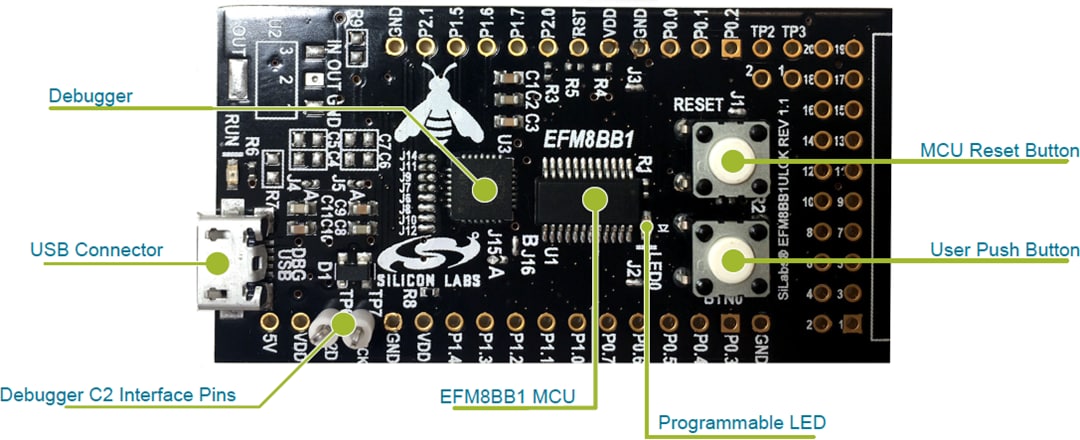 Silicon Labs EFM8BB1LCK 8-Bit-Development Kit