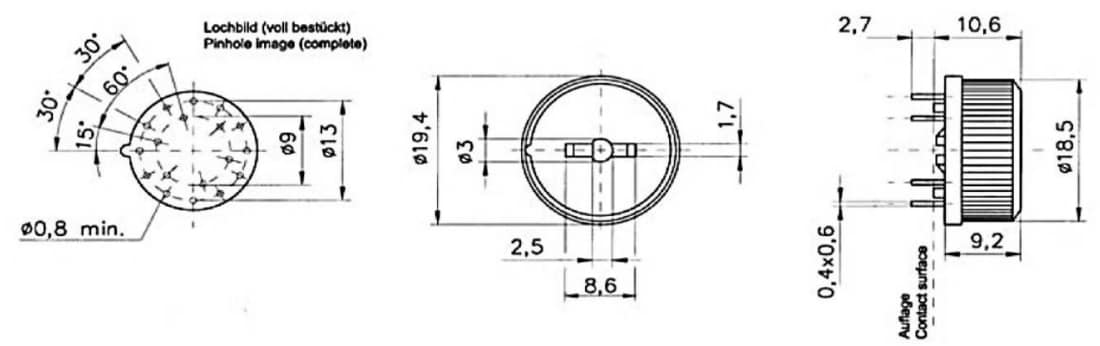 Tabelle - KYOCERA AVX Drehgriffschalter