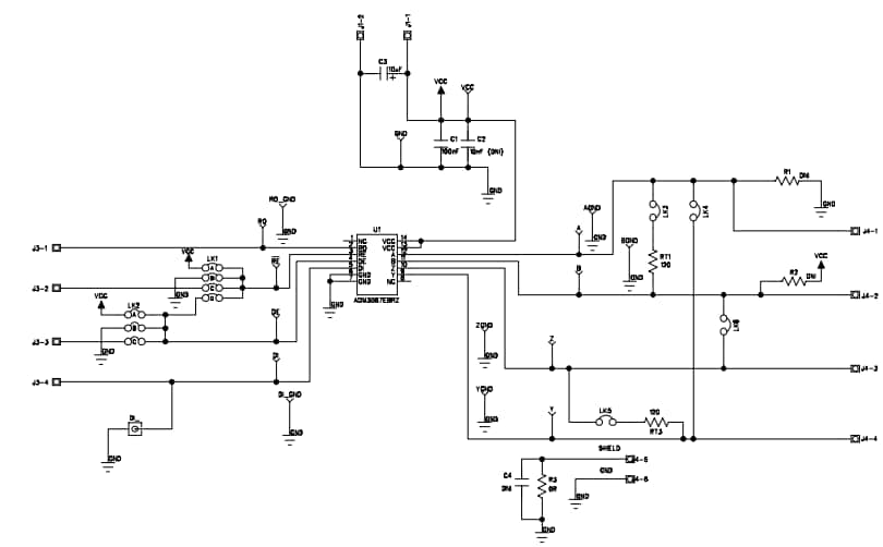 Schaltplan - Analog Devices Inc. EVAL-ADM3067EEBZ Evaluierungsboard