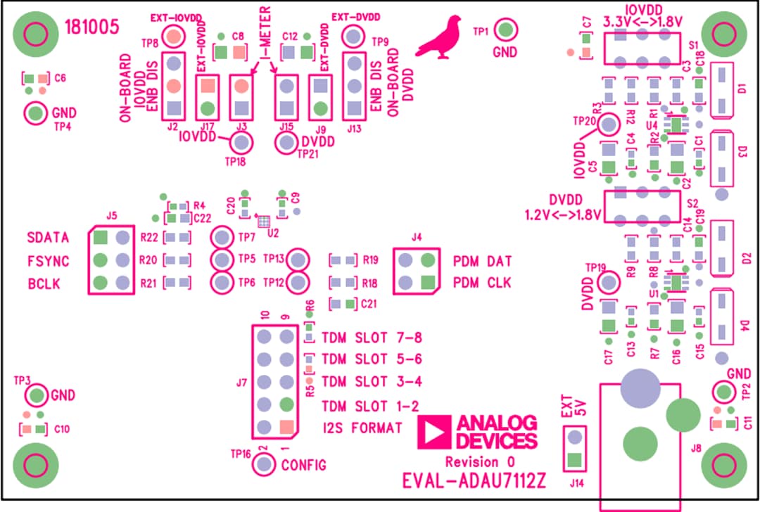 Analog Devices Inc. EVAL-ADAU7112 Evaluierungsboard