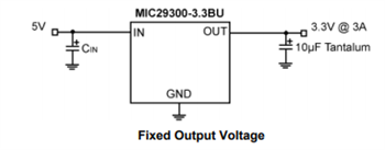 Applikations-Schaltungsdiagramm - Microchip Technology MIC29152 LDO-Spannungsregler