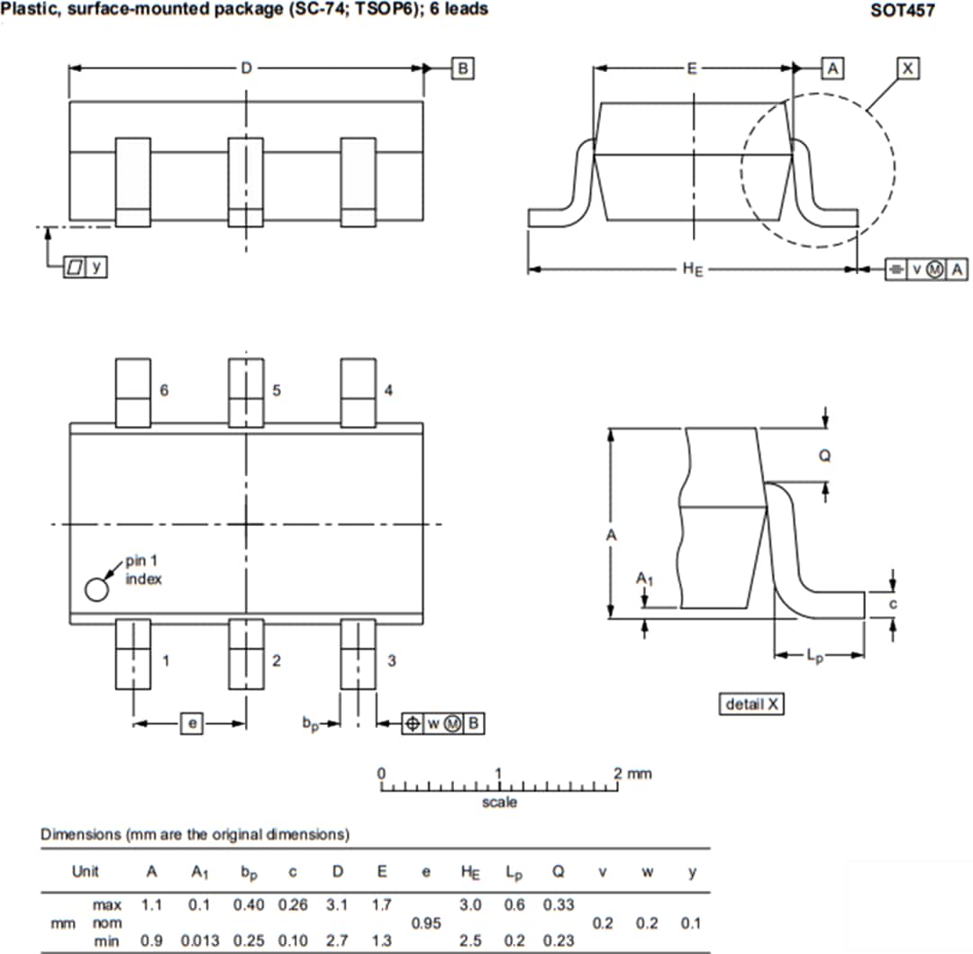 Technische Zeichnung - Nexperia NCR40xU PNP-High-Side-LED-Treiber