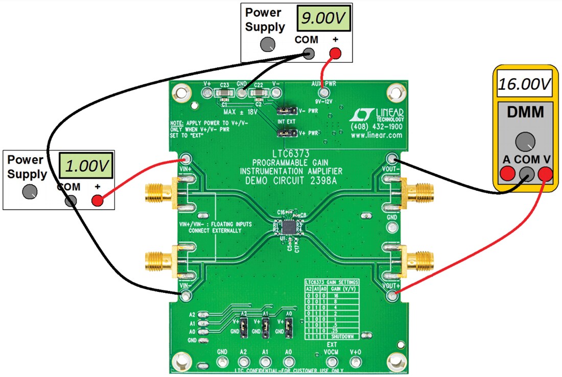 Tabelle - Analog Devices Inc. DC2398A Demonstrationsschaltung für LTC6373