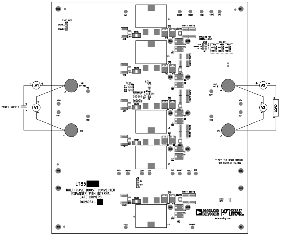 Tabelle - Analog Devices Inc. DC2896A-B Demonstrationsschaltung für LT8551