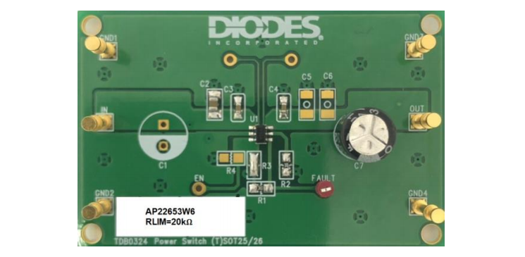 Diodes Incorporated AP22653W6-EVM Evaluierungsmodul