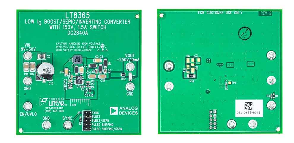 Schaltungsanordnung - Analog Devices Inc. LT8365 DC2840A-Demonstrationsboard
