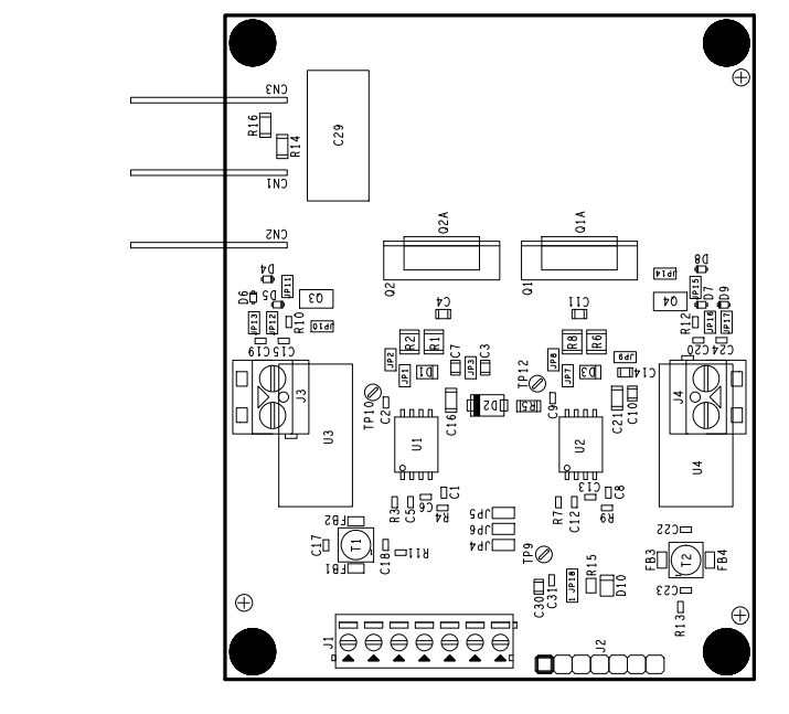 Technische Zeichnung - STMicroelectronics EVALSTGAP2SICSC Demonstrationsboard