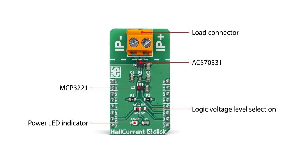 Block Diagram - Mikroe Hall Current 4 Click