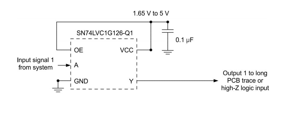 Schaltplan - Texas Instruments SN74LVC1G126-Q1 Einzel-Bus-Buffer-Gate für die Automobilindustrie