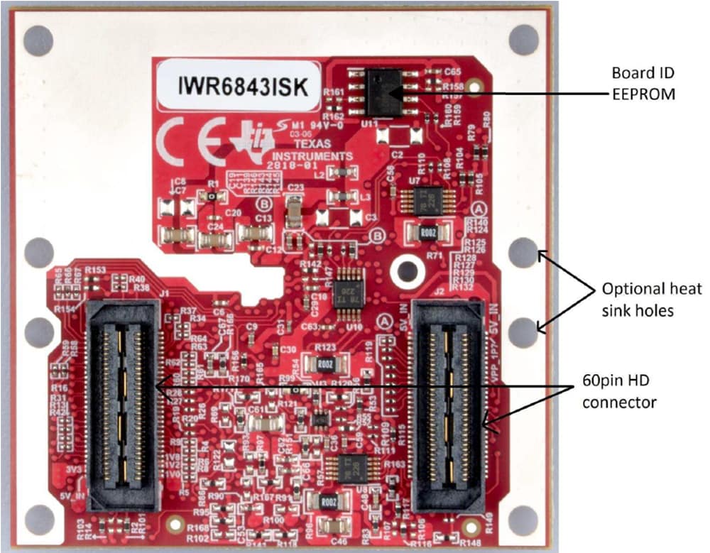 Technische Zeichnung - Texas Instruments IWR6843ISK mmWave-Sensor-Evaluierungskit