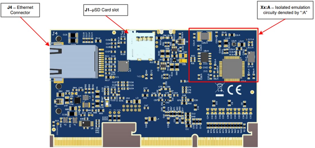 Technische Zeichnung - Texas Instruments TMDSCNCD28388D controlCARD Evaluierungsmodul