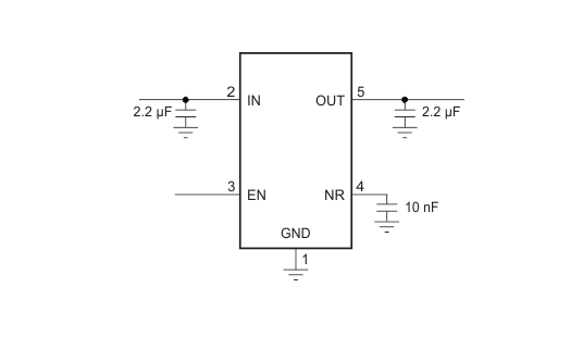 Blockdiagramm - Texas Instruments TPS723x Low-Dropout-Linearregler