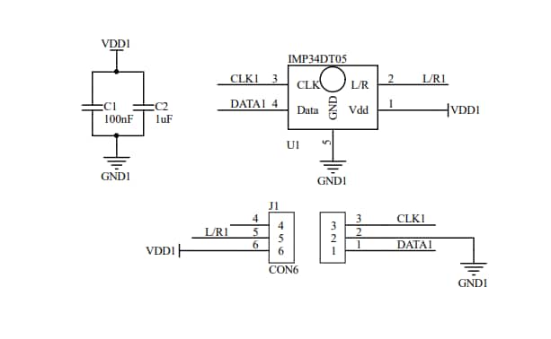 Schaltplan - STMicroelectronics STEVAL-MIC003V1 Tochterboard