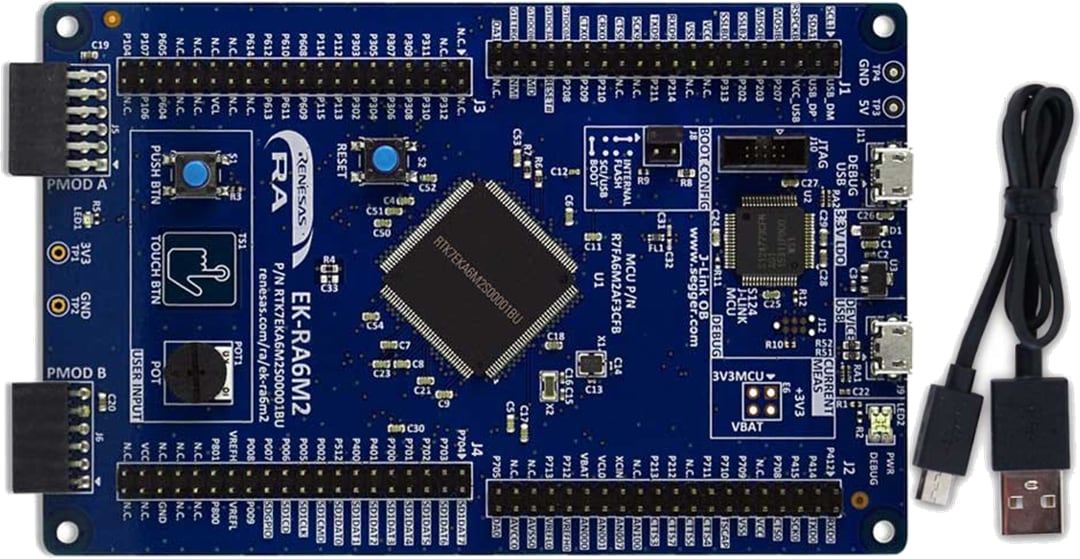 Renesas Electronics EK-RA6M2 Evaluierungskit für die RA6M2 MCU-Gruppe