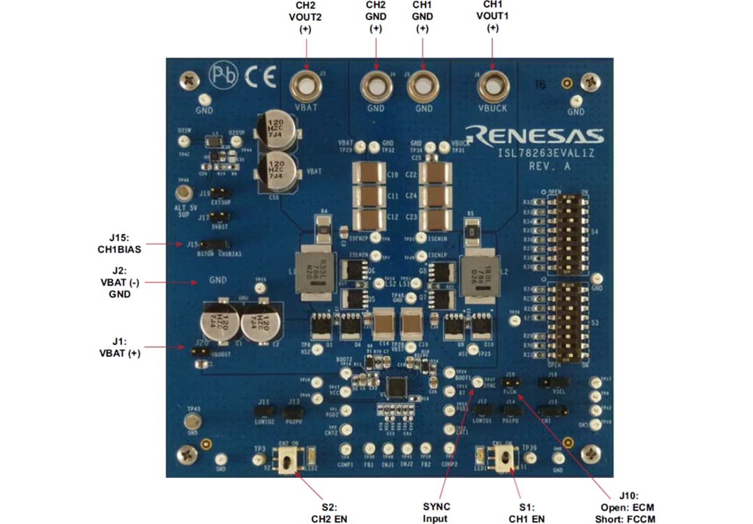 Renesas Electronics ISL78263EVAL1Z Evaluierungsboard