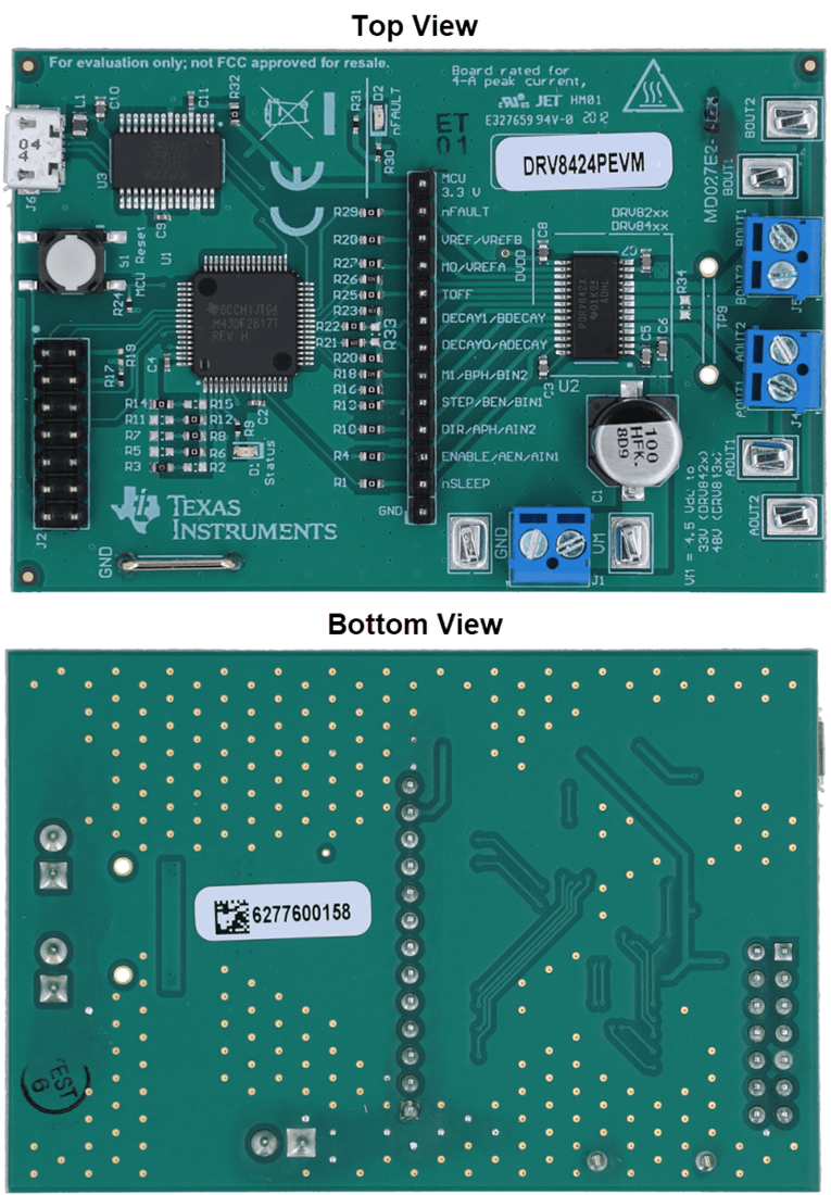 Technische Zeichnung - Texas Instruments DRV8424PEVM Treiber-Evaluierungsmodul (EVM)