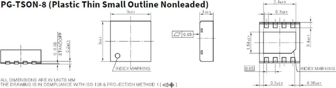 Technische Zeichnung - Infineon Technologies TLT9251VLE Hochgeschwindigkeits-CAN-FD-Transceiver