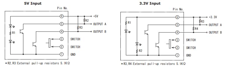 Applikations-Schaltungsdiagramm - Same Sky C14 Encoder zur Panelmontage