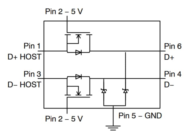 Schaltungsanordnung - onsemi NIV1x ESD-Entstörerelemente/TVS-Dioden