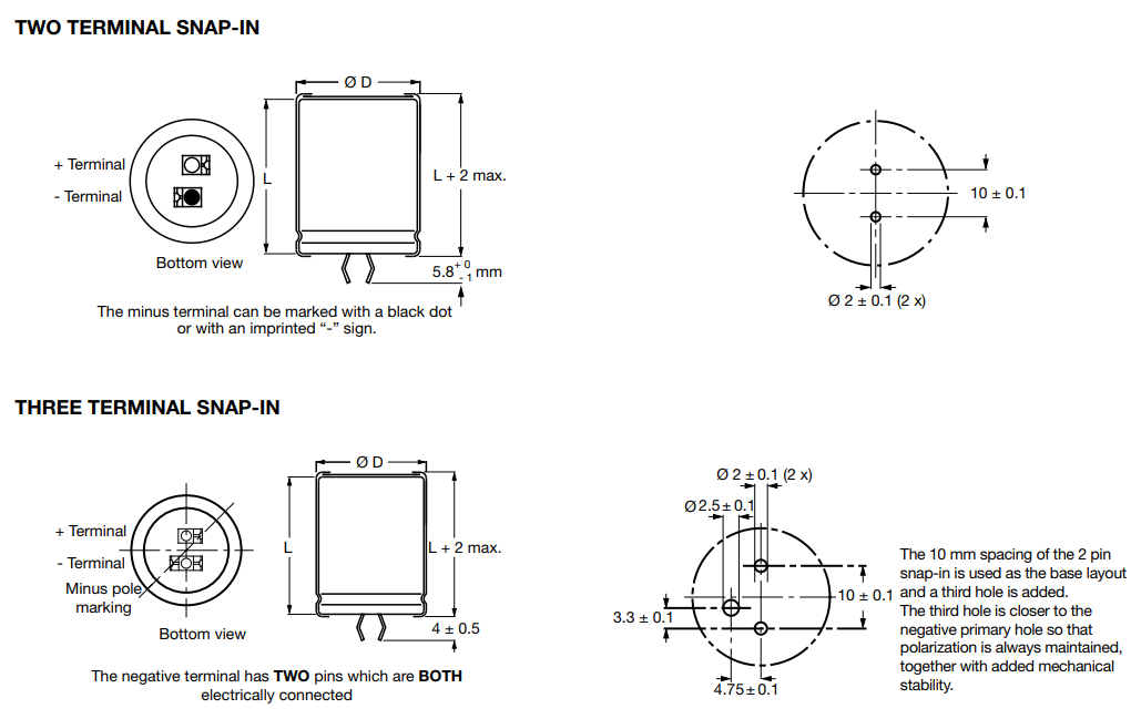 Tabelle - Vishay / BC Components 193 PUR-SI Aluminium-Elektrolytkondensatoren