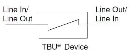 Schaltplan - Bourns TBU-CA-Q AEC-Q101 TBU®-Hochgeschwindigkeits-Schutzvorrichtungen