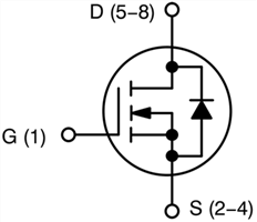 Schaltplan - onsemi NTMTS0D7N04C 40 V N-Kanal Leistungs-MOSFET