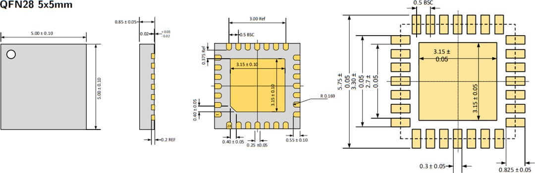Technische Zeichnung - e-peas AEM30940 HF-Energy Harvesting-IC