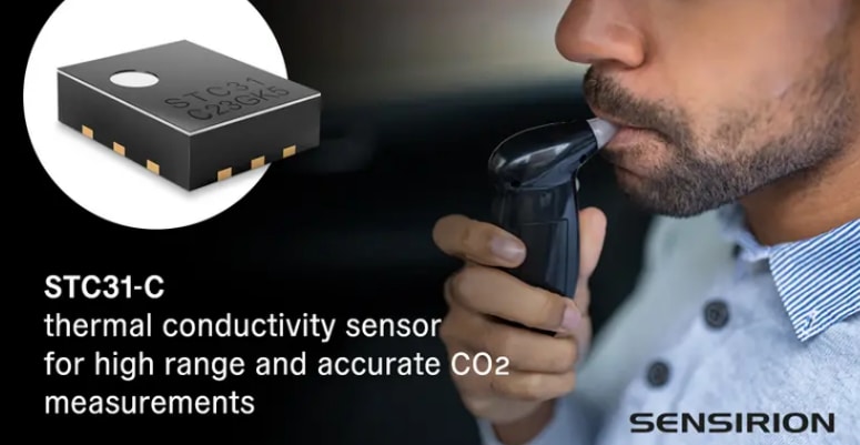 Infografik - Sensirion STC31-C Wärmeleitfähigkeitssensor für CO2