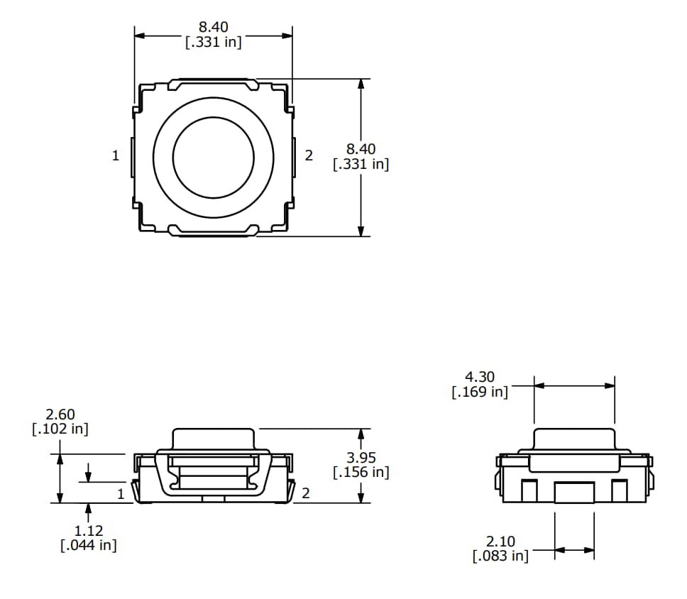 Chart - E-Switch TL9320 Tact Switch