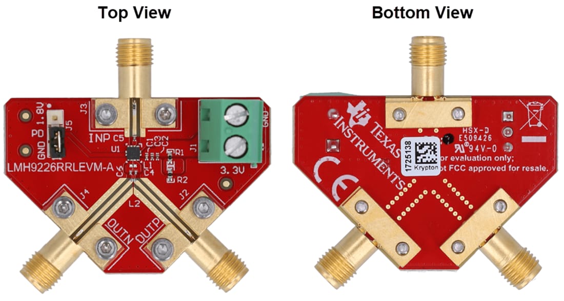 Technische Zeichnung - Texas Instruments LMH9226RRLEVM Verstärker-Evaluierungsmodul