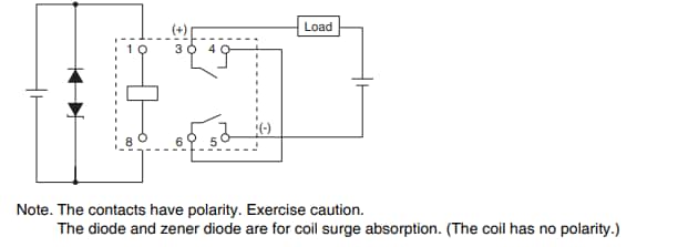 Applikations-Schaltungsdiagramm - Omron Electronics G2RG-X PCB-Leistungsrelais