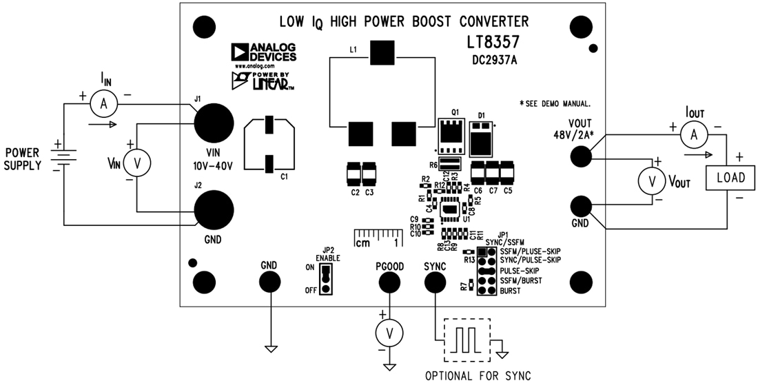 Technische Zeichnung - Analog Devices Inc. DC2937A Demonstrationsschaltung für LT8357