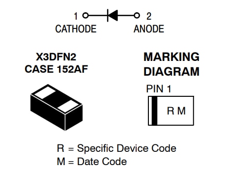 onsemi NSDP301MX3 Einzel-PIN-Diode