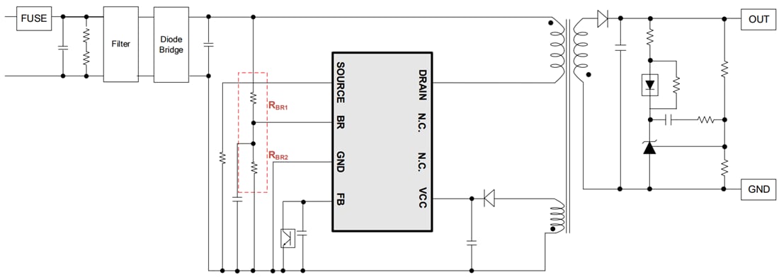Applikations-Schaltungsdiagramm - ROHM Semiconductor BM2P064EF / BM2P104EF / BM2P134EF DC/DC-Wandler