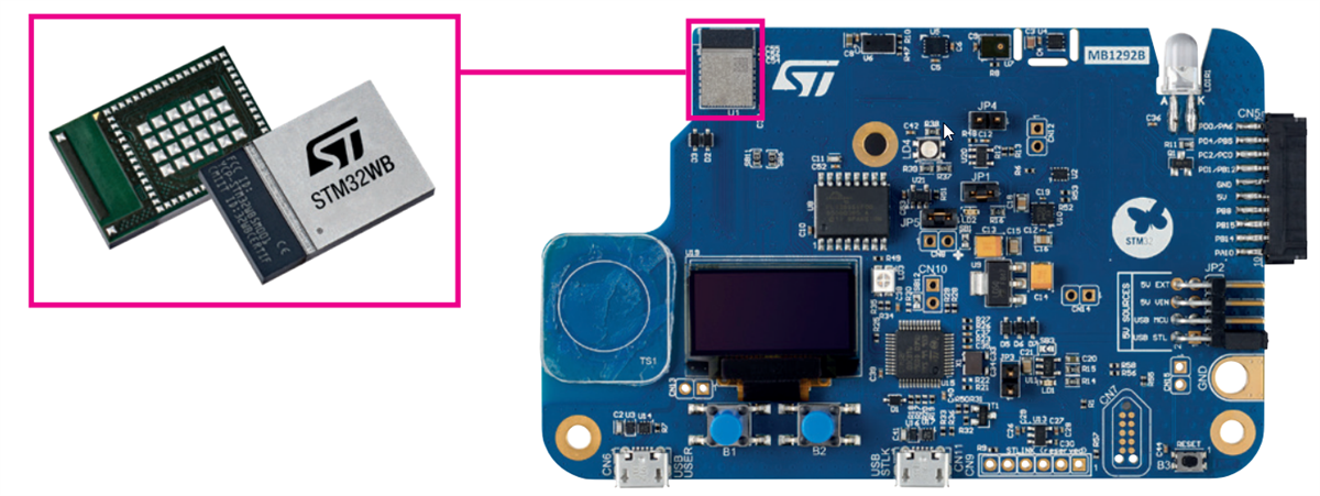 STMicroelectronics Discovery Kit mit STM32WB5MMG MCU