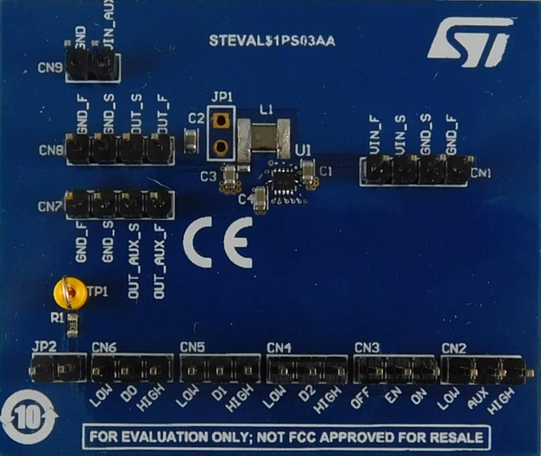 Technische Zeichnung - STMicroelectronics STEVAL-1PS03A Wandler-Evaluierungsboard