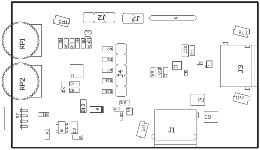 Technische Zeichnung - Texas Instruments DRV8220EVM Treiber-Evaluierungsmodul (EVM)