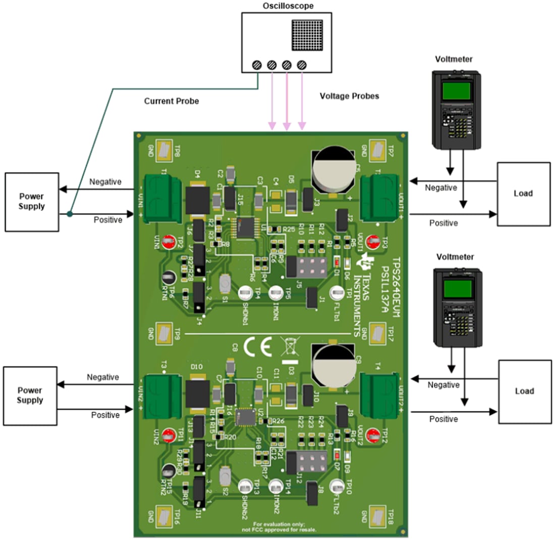 Technische Zeichnung - Texas Instruments TPS2640EVM eFuse-Evaluierungsmodul (EVM)
