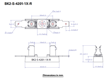 Mechanical Drawing - Eaton Electronics S-4000 Series Fuse Holders