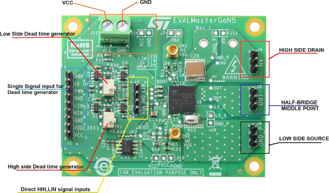 STMicroelectronics EVALMASTERGAN5 Demonstrationsboard