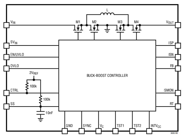 Blockdiagramm - Analog Devices Inc. LTM8083 Abwärts-Aufwärts-μModule-Regler