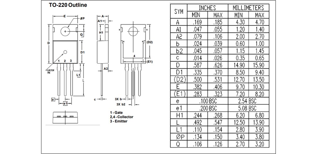 Technische Zeichnung - IXYS XPT™-GenX5™-Trench-IGBTs