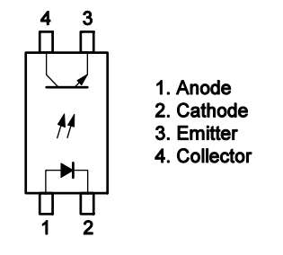 Schaltplan - Renesas Electronics PS2911-1 4-Pin-Flat-Lead-Optokoppler
