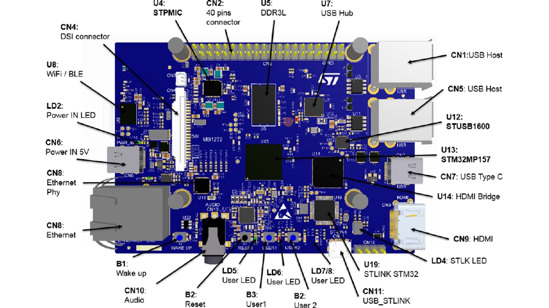 STMicroelectronics STM32MP157D-DK1 und STM32MP157F-DK2 Discovery Kits