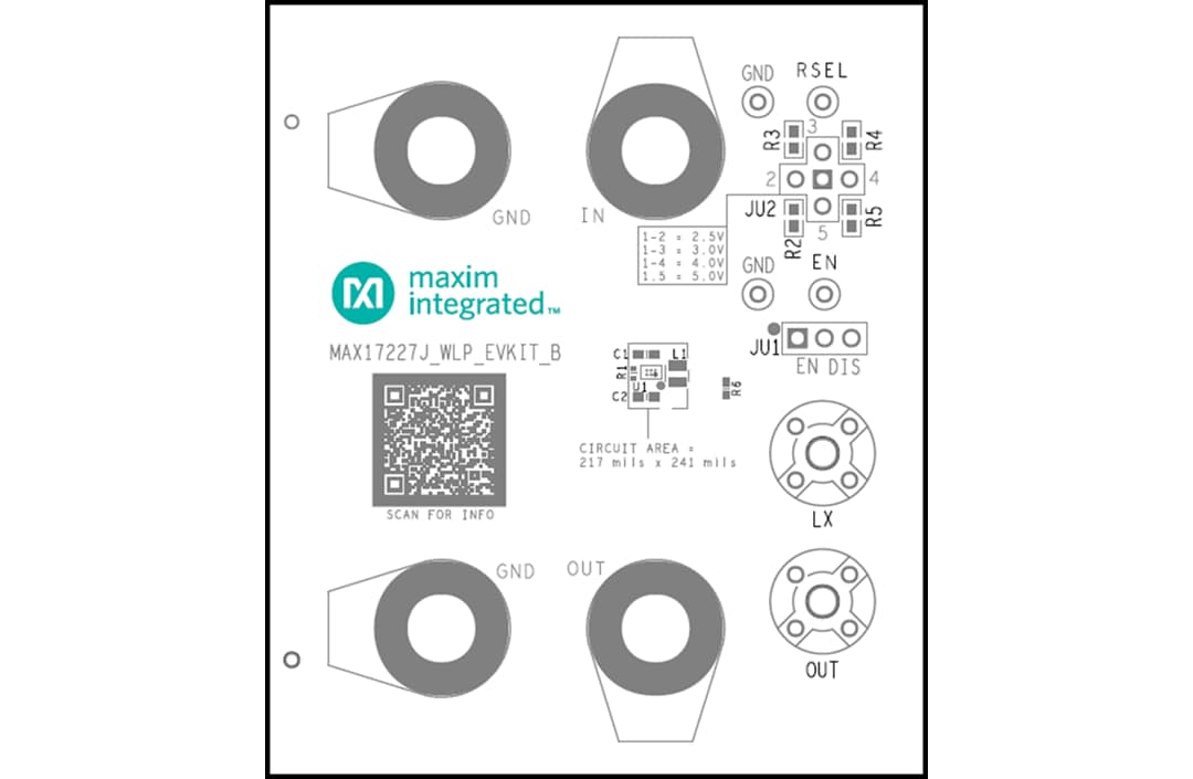 Technische Zeichnung - Analog Devices / Maxim Integrated MAX17227JEVK Evaluierungskits