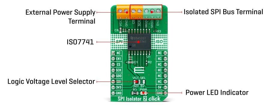 Mikroe SPI Isolator 2 Click