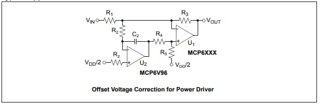 Applikations-Schaltungsdiagramm - Microchip Technology MCP6V96/6U/7/9 Operationsverstärker