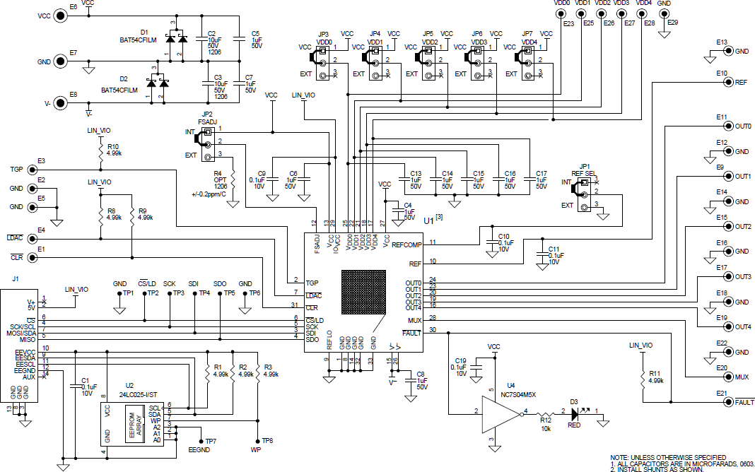 Schaltplan - Analog Devices Inc. LTC2672 Evaluierungsboard (DC2903A)